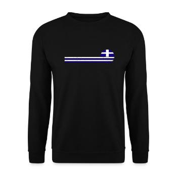 Grèce Drapeau grec Grec - Sweat-shirt Unisexe - noir - Devant - Alina (178cm) & Michal (187cm)