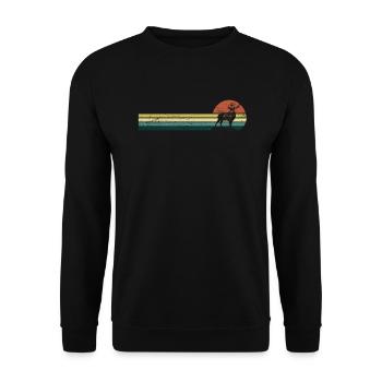 Deer Forest Antlers Vintage Hunting Hunter - Sweat-shirt Unisexe - noir - Devant - Alina (178cm) & Michal (187cm)