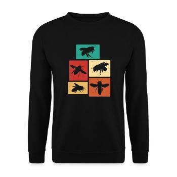 Apiculteur Vintage - Sweat-shirt Unisexe - noir - Devant - Alina (178cm) & Michal (187cm)