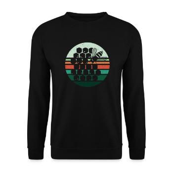 Apiculteur Vintage - Sweat-shirt Unisexe - noir - Devant - Alina (178cm) & Michal (187cm)