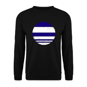 Grèce Drapeau grec Grec - Sweat-shirt Unisexe - noir - Devant - Alina (178cm) & Michal (187cm)