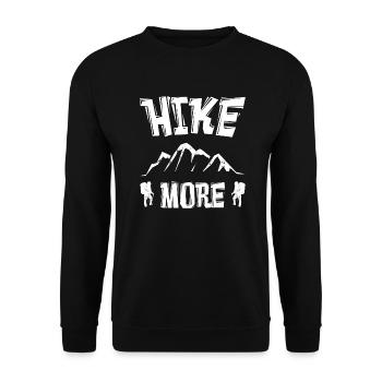Hike More - Unisex Sweatshirt - black - Front - Alina (178cm) & Michal (187cm)