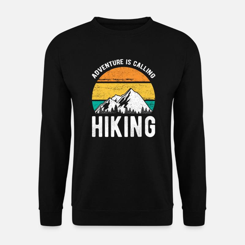 Adventure is Calling Hiking - Unisex Sweatshirt - black
