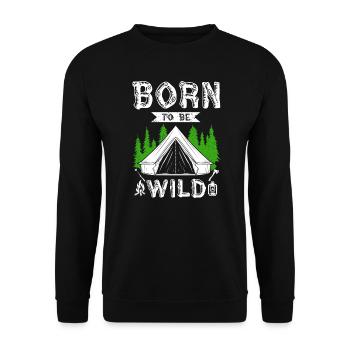 Born to be Wld - Unisex Pullover - Schwarz - Vorne - Alina (178cm) & Michal (187cm)
