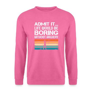 Tir à l’arc Archer Longbow Target - Sweat-shirt Unisexe - rose - Devant