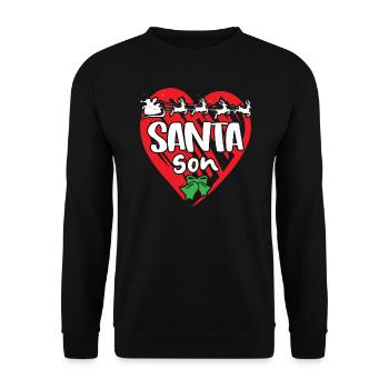 Père Noël Joyeux Noël - Sweat-shirt Unisexe - noir - Devant - Alina (178cm) & Michal (187cm)