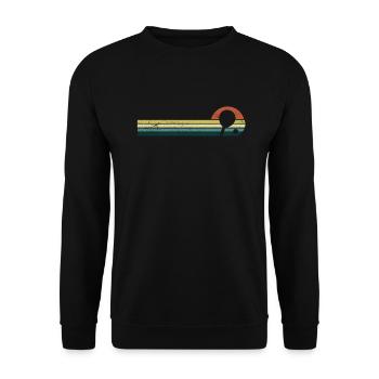Tennis de Table Vintage Tennis de Table Batte Revers - Sweat-shirt Unisexe - noir - Devant - Alina (178cm) & Michal (187cm)