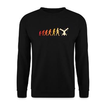 Breakdance Hip Hop Breakdancer Evolution - Unisex Pullover - Schwarz - Vorne - Alina (178cm) & Michal (187cm)