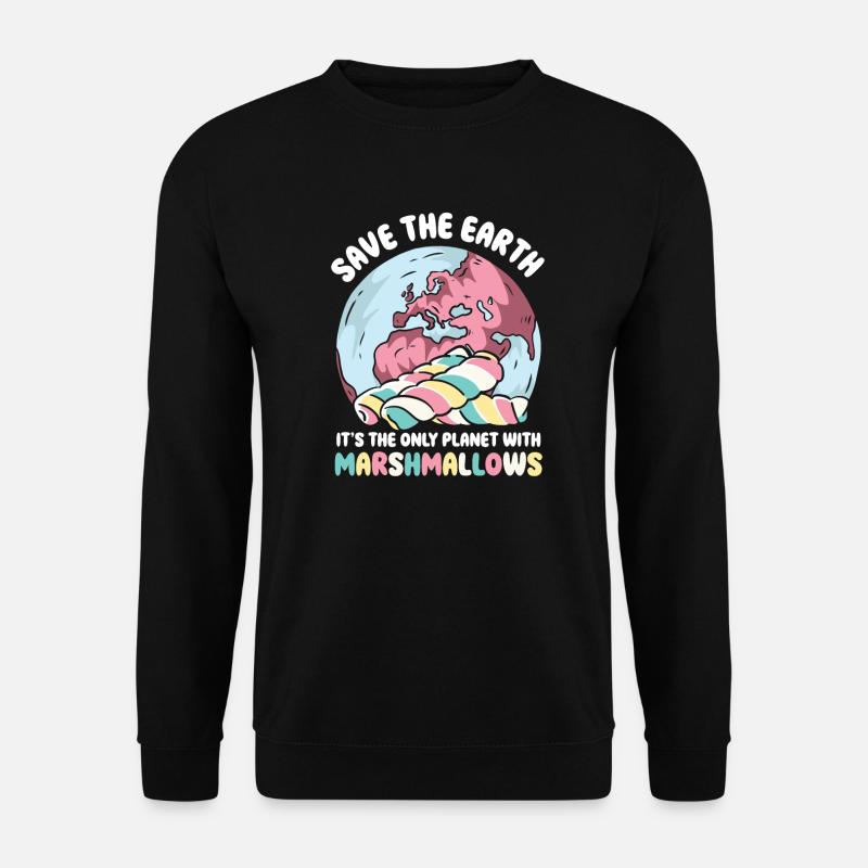 Save the planet only planet with Marshmallows - Unisex Pullover - Schwarz