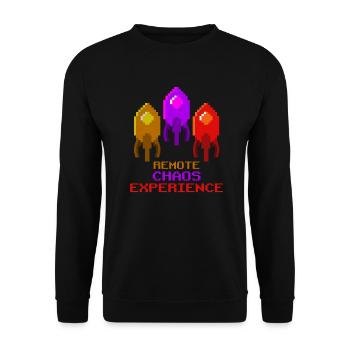 Remote chaos experience - Unisex Pullover - Schwarz - Vorne - Alina (178cm) & Michal (187cm)