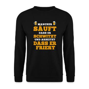 Some drink that they freeze - Unisex Sweatshirt - black - Front - Alina (178cm) & Michal (187cm)