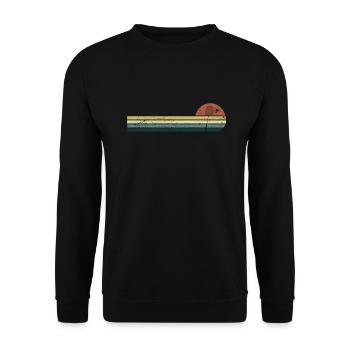 Badminton Badminton Badminton Racket Vintage - Unisex Sweatshirt - black - Front - Alina (178cm) & Michal (187cm)