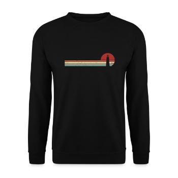 Phare Retro Lighthouses Côte - Sweat-shirt Unisexe - noir - Devant - Alina (178cm) & Michal (187cm)