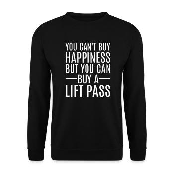 Skier Quotes Skiing Après Ski - Unisex Sweatshirt - black - Front - Alina (178cm) & Michal (187cm)