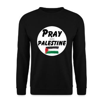 Pray for the Palestinians | Pray for Palestine - Unisex Sweatshirt - black - Front - Alina (178cm) & Michal (187cm)