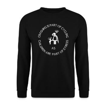 KINDER SIND TEIL VON STRESS - Unisex Pullover - Schwarz - Vorne - Alina (178cm) & Michal (187cm)