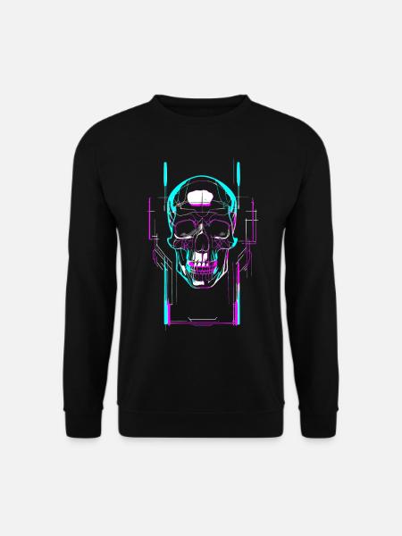 Futuristic skull - Unisex Sweatshirt - black