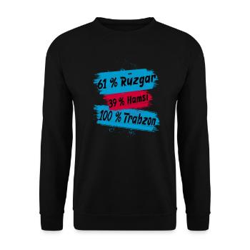 100% Trabzon - Unisex Pullover - Schwarz - Vorne - Alina (178cm) & Michal (187cm)