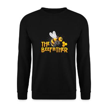 Abeille miel apicaux fleurs nid d’abeilles jaune cadeau - Sweat-shirt Unisexe - noir - Devant - Alina (178cm) & Michal (187cm)