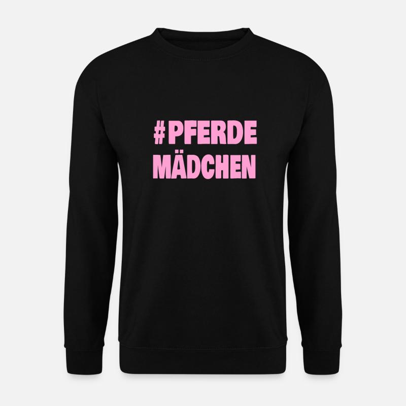 #Pferdemädchen Geschenk Reiterin Pferd Pony - Unisex Pullover - Schwarz
