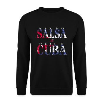 Salsa de Cuba | Kuba Cuban Dance - Unisex Pullover - Schwarz - Vorne - Alina (178cm) & Michal (187cm)