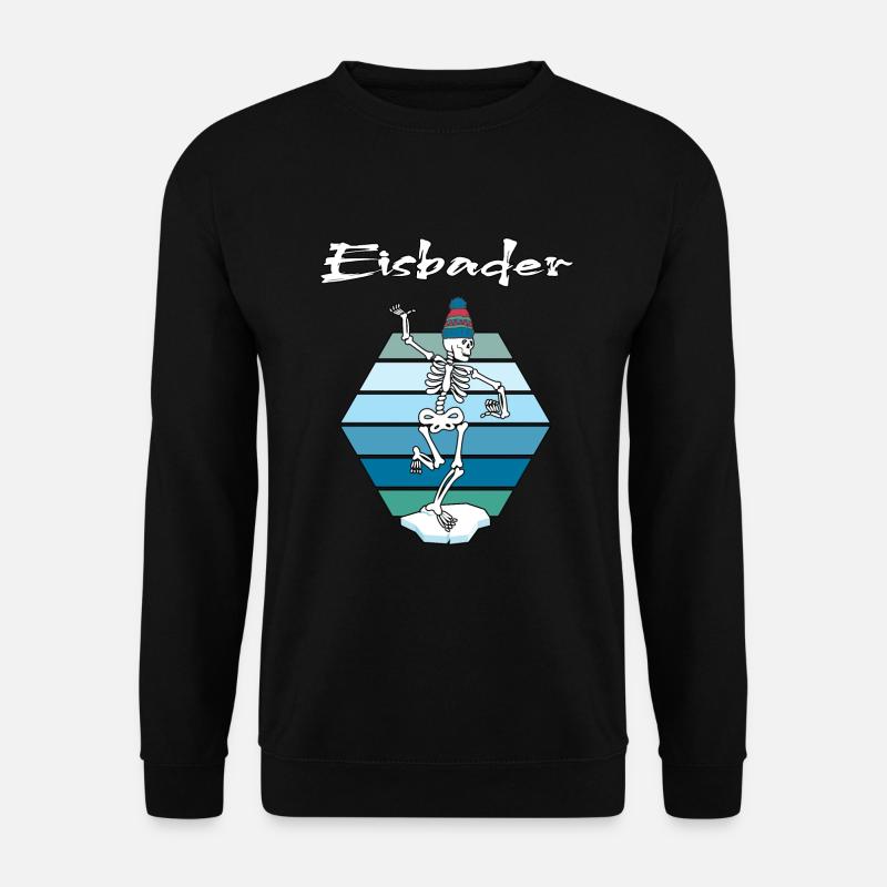 Eisbader Winterschwimmer geht Eisbaden - Unisex Pullover - Schwarz