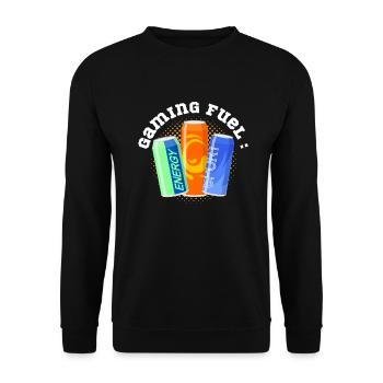 Gaming Fuel Energy Drinks - Unisex Sweatshirt - black - Front - Alina (178cm) & Michal (187cm)