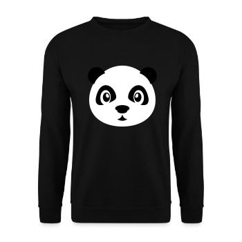 Cute Panda - Unisex Sweatshirt - black - Front - Alina (178cm) & Michal (187cm)