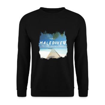 Îles Maldives Vacances Mer Palmiers Voyage Cadeau - Sweat-shirt Unisexe - noir - Devant - Alina (178cm) & Michal (187cm)