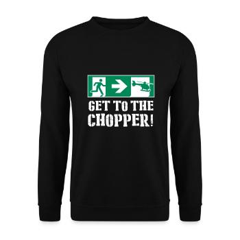 Get To The Chopper! - Unisex Sweatshirt - black - Front - Alina (178cm) & Michal (187cm)