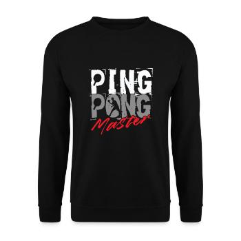 Table tennis table tennis racket table tennis player - Unisex Sweatshirt - black - Front - Alina (178cm) & Michal (187cm)