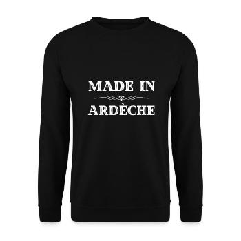 t shirt made in welle humor ardechois mann - Unisex Pullover - Schwarz - Vorne - Alina (178cm) & Michal (187cm)