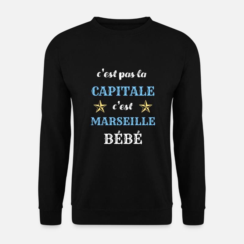 c'est pas la capitale humour - Sweat-shirt Unisexe - noir