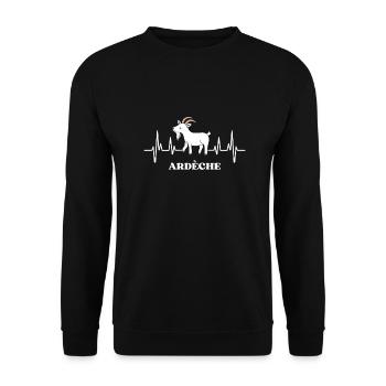 schlagen Ardèche Mann Humor Ardèche Geschenk - Unisex Pullover - Schwarz - Vorne - Alina (178cm) & Michal (187cm)