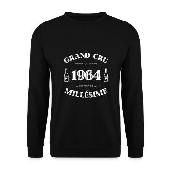 grand cru 1964 homme cadeau anniversaire drôle - Sweat-shirt Unisexe - noir - Devant - Alina (178cm) & Michal (187cm)