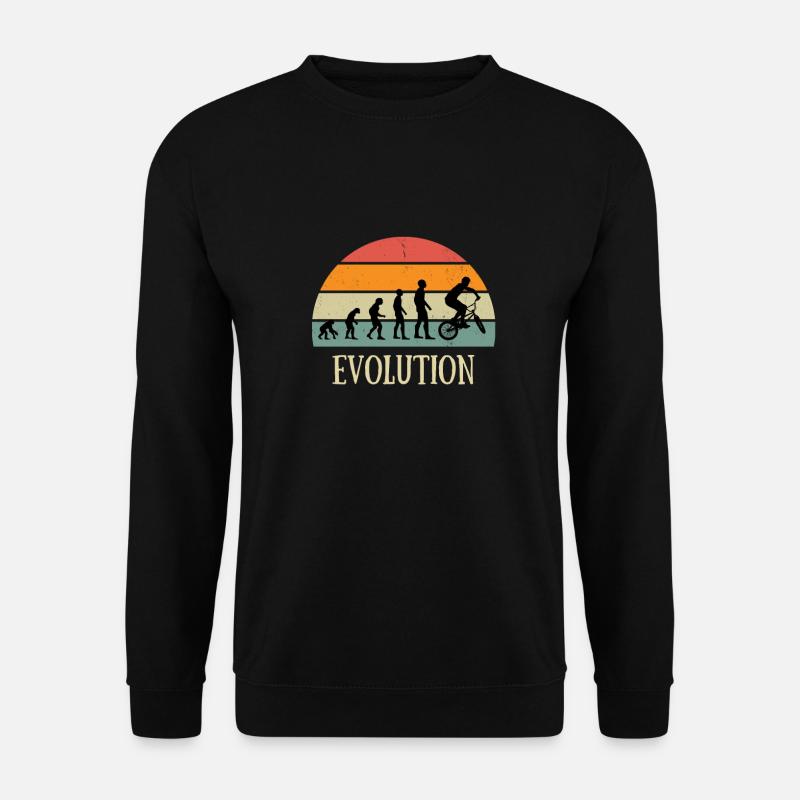 evolution vintage bmx humour ado garçon cadeau - Sweat-shirt Unisexe - noir
