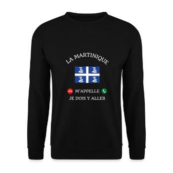 la martinique m appelle humour martiniquais homme - Sweat-shirt Unisexe - noir - Devant - Alina (178cm) & Michal (187cm)