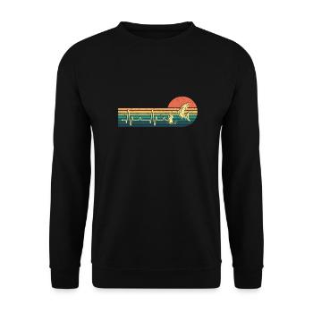 battement coeur vintage peche homme humour pecheur - Sweat-shirt Unisexe - noir - Devant - Alina (178cm) & Michal (187cm)