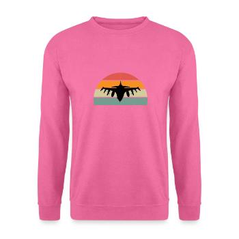 Vintage Kampfflugzeug Humor Aviation Man Burst - Unisex Pullover - Pink - Vorne