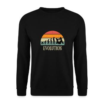 Evolution Aikido Mann Humor Kampfsport lustig - Unisex Pullover - Schwarz - Vorne - Alina (178cm) & Michal (187cm)