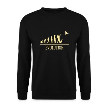 évolution chasse homme humour chasseur canard - Sweat-shirt Unisexe - noir - Devant - Alina (178cm) & Michal (187cm)