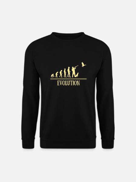 évolution chasse homme humour chasseur canard - Sweat-shirt Unisexe - noir