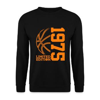 ÉDITION LIMITÉE BASKETBALL 1975 51E ANNIVERSAIRE - Sweat-shirt Unisexe - noir - Devant - Alina (178cm) & Michal (187cm)