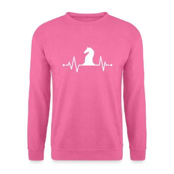 Battement de cœur d’échecs - Sweat-shirt Unisexe - rose - Devant