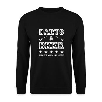 Darts and beer | Darts and Beer - Unisex Sweatshirt - black - Front - Alina (178cm) & Michal (187cm)