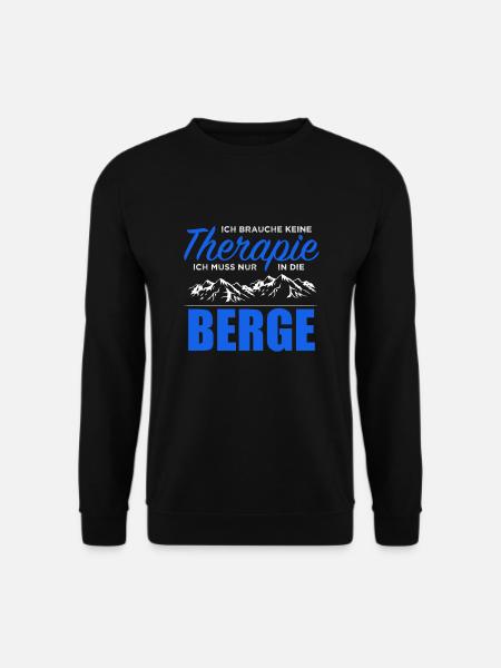 BERGE THERAPIE | Alpen Schweiz Österreich Bayern - Unisex Pullover - Schwarz