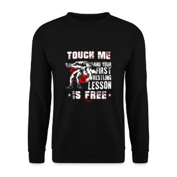 Wrestling Ringen - Unisex Pullover - Schwarz - Vorne - Alina (178cm) & Michal (187cm)