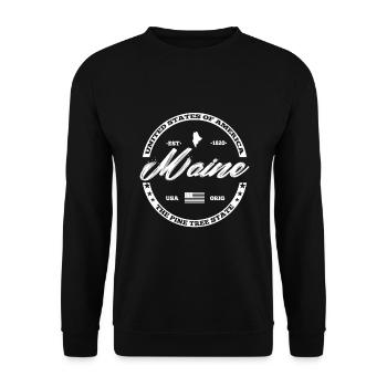 Maine - Sweat-shirt Unisexe - noir - Devant - Alina (178cm) & Michal (187cm)