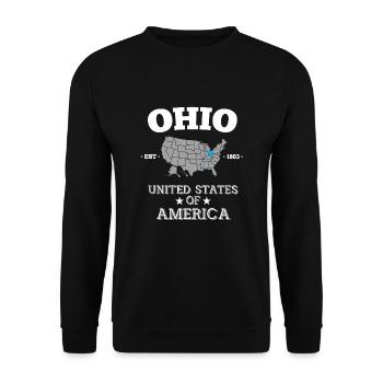 Ohio - Unisex Pullover - Schwarz - Vorne - Alina (178cm) & Michal (187cm)