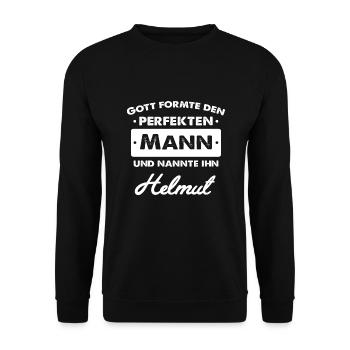 Helmut - Unisex Pullover - Schwarz - Vorne - Alina (178cm) & Michal (187cm)